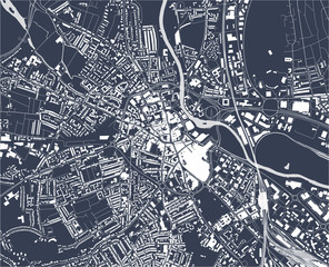 Obraz premium map of the city of Derby, East Midlands, England, UK