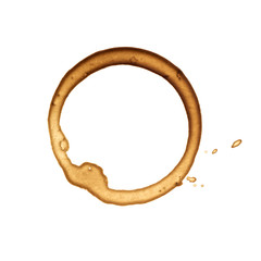 Obraz premium Coffee stain on white background.