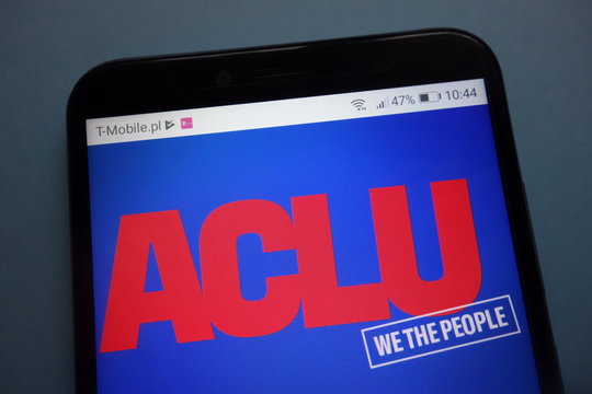 KONSKIE, POLAND - November 03, 2018: American Civil Liberties Union (ACLU) Logo On Smartphone