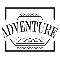 vector illustration of a stamp adventure