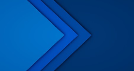 Abstract 3d render, modern blue geometric background, graphic layer design