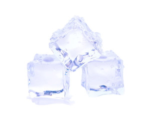 Ice melting isolated on a white background