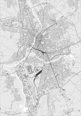 Fototapeta na wymiar map of the city of Le Mans, Sarthe, Pays de la Loire, France
