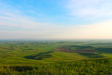 Obraz premium sunrise& hills landscape 