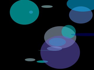 Abstract blue ellipses illustration background