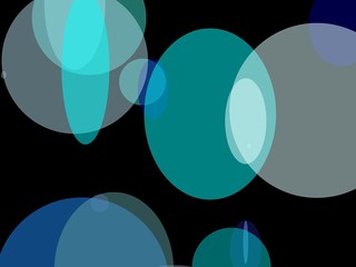 Abstract blue circle and ellipses illustration background