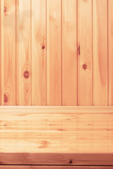 Background of the sauna interior