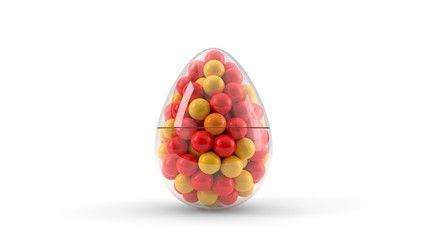 candy container easter egg. 3d illustration