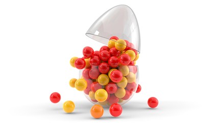candy container easter egg. 3d illustration