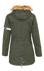 Coat outdoor ladies on invisible mannequin with clipping path