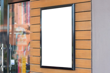 Mockup of Blank photo frames on the wall for your design