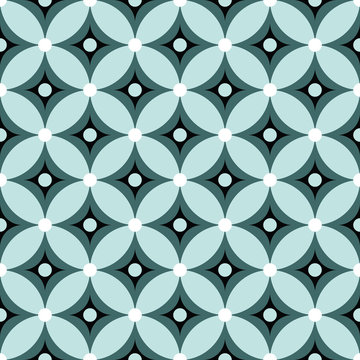 Abstract geometric pattern coordinates to mint and pine green group © Emilia