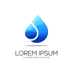 water logo design vector abstract