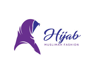 Muslim fashion logo template, muslim for hijab fashion store, vector