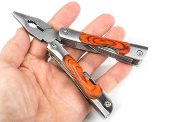 Multifunction Folding Pocket Knife for outdoor on a white