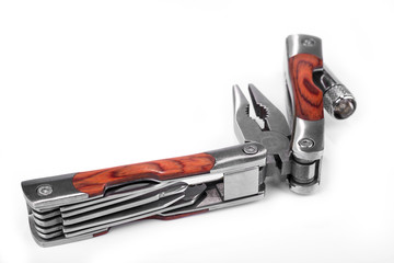 Multifunction Folding Pocket Knife for outdoor on a white