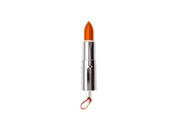 Lipstick orange. Cosmetic products for women. Women's fashion.