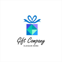 Gift Logo Vector, Icon, Emblem, Gift Shop Logo Design Concept, Creative Symbol , logo design inspiration