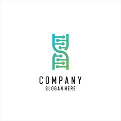 DNA Logo Design Concept Vector. Creative DNA Logo Template. Icon Symbol, Idea logo design inspiration