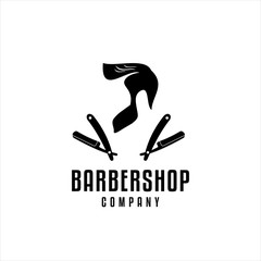 Vintage Barbershop Logo Vector Template