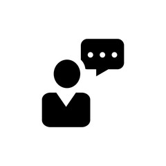 user speech chat bubble icon vector