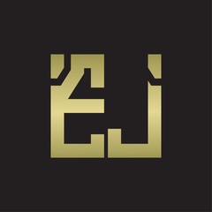 Obraz premium EJ Logo with squere shape design template with gold colors