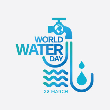 world water day , save the water Logo design template