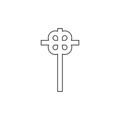 Cross icon. Christian religion symbol. Logo design element