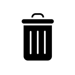 trash can icon vector template