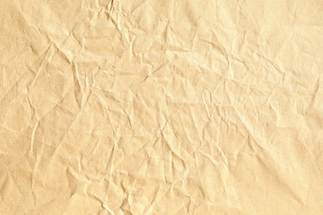 Crumpled brown paper background texture