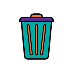 trash can icon vector template