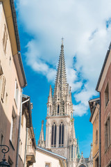 NANCY, FRANCE - June 23, 2018: Traditional Cathedral building in Nancy, France