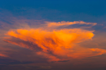 Beautiful big cloudy sky evening time for background concept