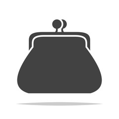 Coin purse wallet icon vector isolated