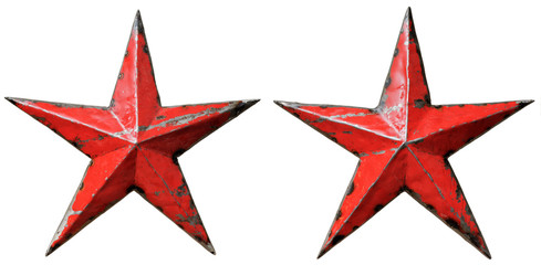 Two metal red stars