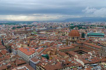 Obraz premium Amazing view of Florence city from Campanile di Giotto bell tower in Florence Italy