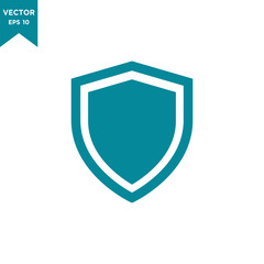 shield icon vector logo template in trendy flat design 