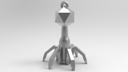 coronavirus model 3d illustration / render