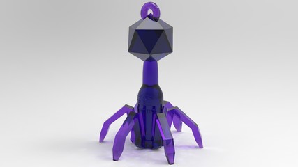 coronavirus model 3d illustration / render