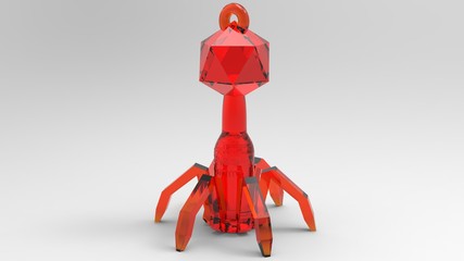 coronavirus model 3d illustration / render