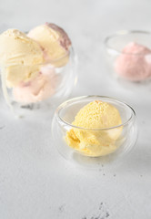 Assortment of ice-cream