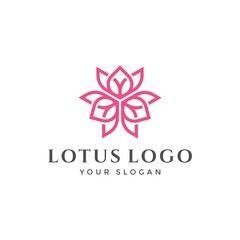 Naklejka na ściany i meble Blooming Lotus Flower Logo Spa Nature Health vector icon Illustration 