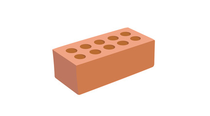 Vector Isolated Illustration of a Brick on a White Background