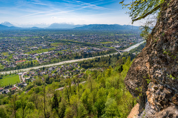 Fototapeta na wymiar Climbing the via ferrata in Bregenz