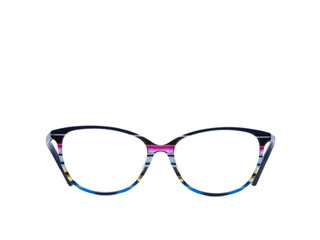 Fototapeta premium Eye glasses isolated on white background pink modern