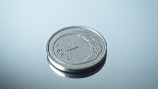 1 lats 2009 - Namejs ring Closeup Coin of the Latvian republic