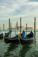 Obraz na płótnie Canvas gondolas in Venice