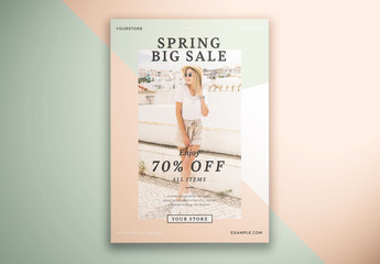 Spring Fashion Sale Flyer Layout 