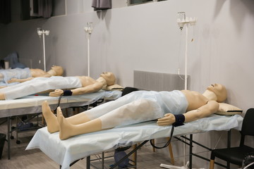 training medical mannequins in a training audience