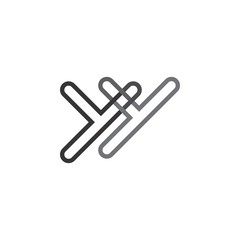 Obraz premium YY letter logo design vector